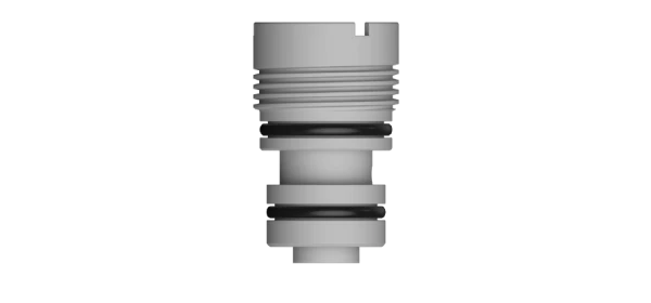 Threaded Bush retention interface for a locked-in, service-stable inlet.